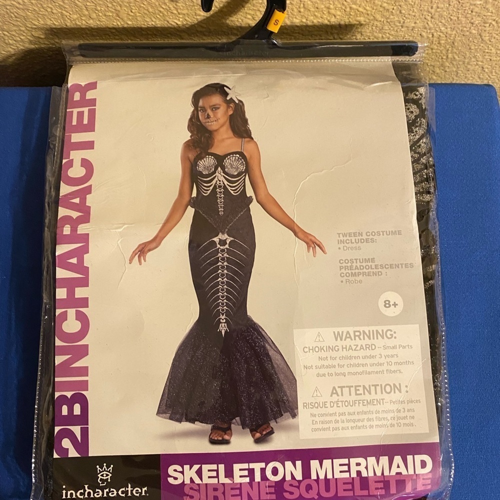 INCHARACTER Skeleton Mermaid - NEW - 2B GIRLS SMALL COSTUME - Picture 3 of 7